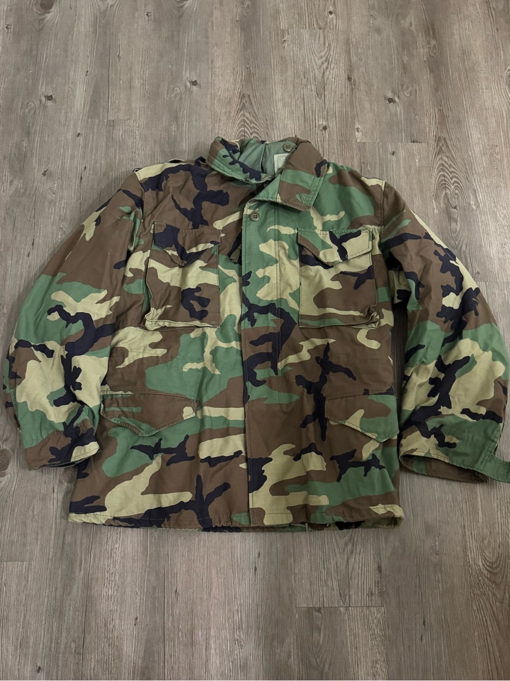 Men's M-64 Camouflage Field Jacket - Green Camo